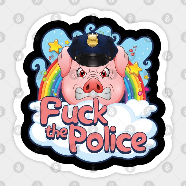 Fuck The Police Sticker by sagitarius